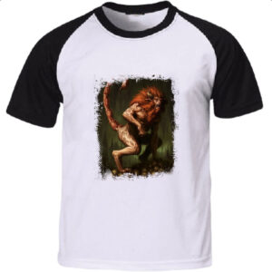 Camiseta Raglan Criatura Mitologica Manticora 01