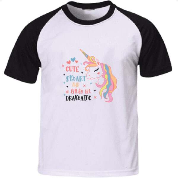 Camiseta Raglan Cute smart and a little bit dramatic