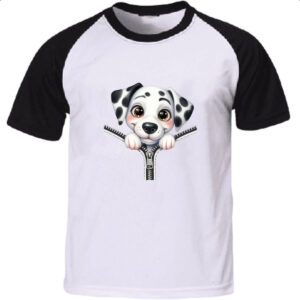 Camiseta Raglan Dalmata no Ziper