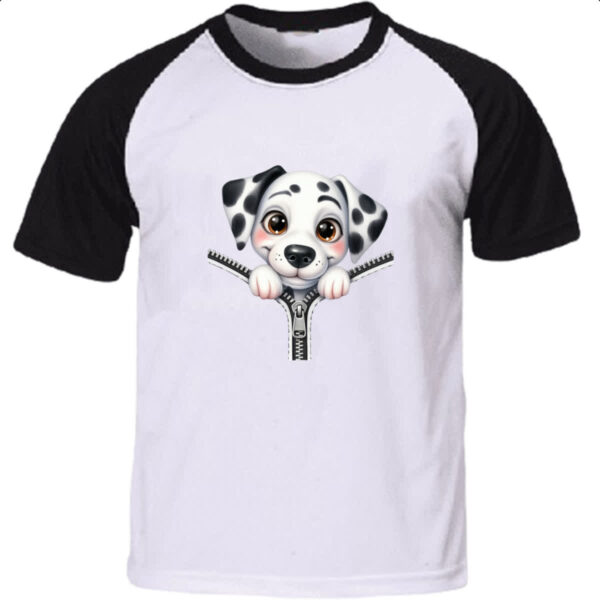 Camiseta Raglan Dalmata no Ziper