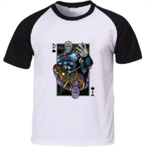 Camiseta Raglan Darkseid e Thanos