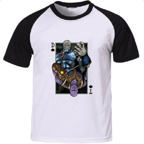 Camiseta Raglan Darkseid e Thanos