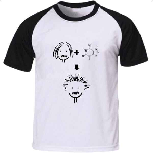 Camiseta Raglan Albert Einstein Cafeina