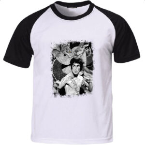 Camiseta Raglan Dragao Bruce Lee
