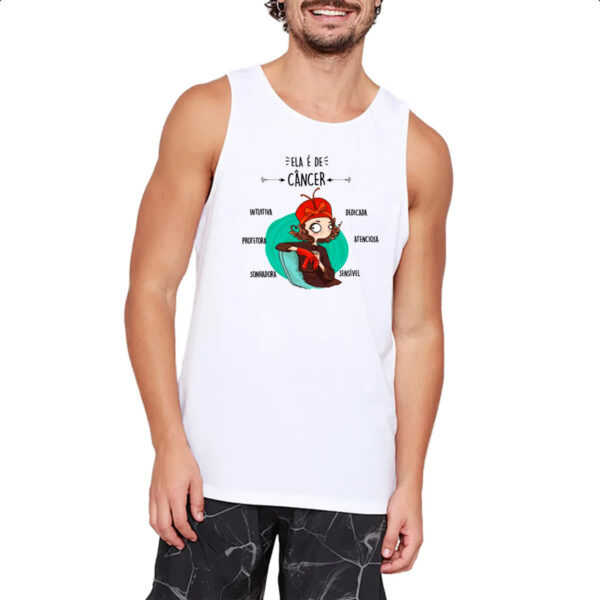 Camiseta Regata Ela e de Cancer - Imagem 2