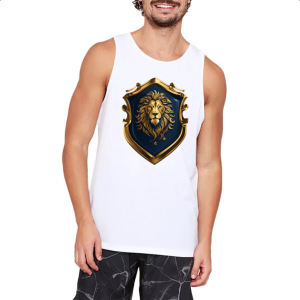 Camiseta Regata Escudo dourado leao de juda - Imagem 2