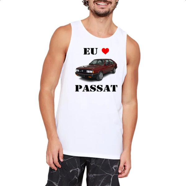 Camiseta Regata Eu amo passat Vermelho - Imagem 2