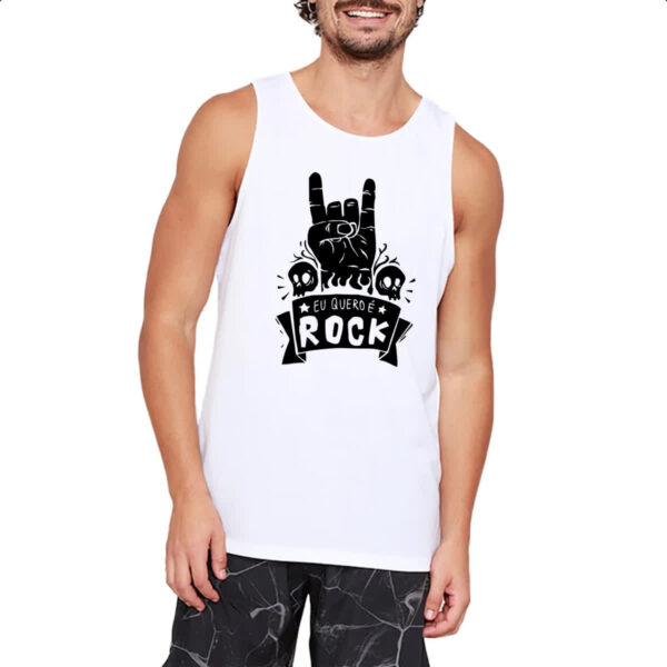 Camiseta Regata Eu quero e Rock - Imagem 2
