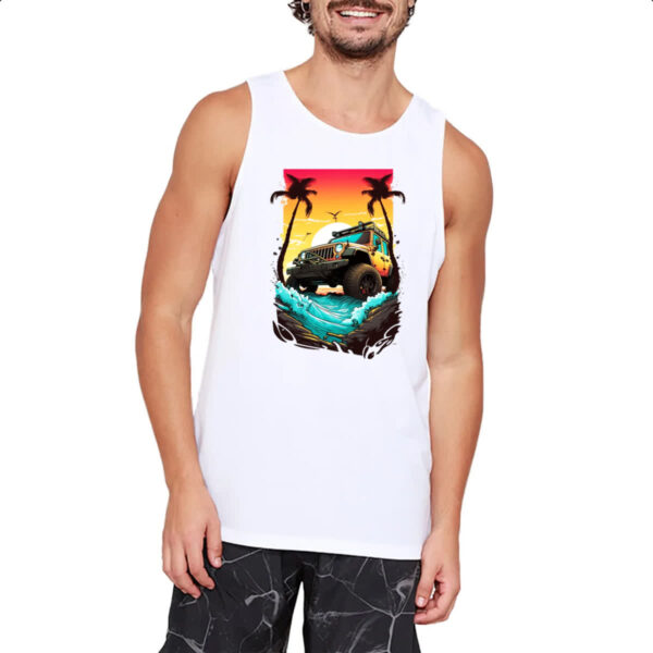 Camiseta Regata Jeep off road sunset art - Imagem 2