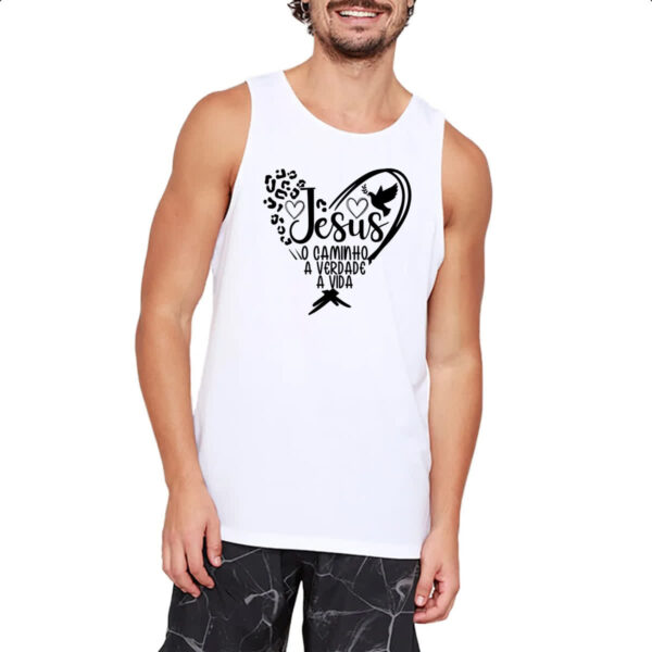 Camiseta Regata Jesus caminho verdade e a vida 06 - Imagem 2