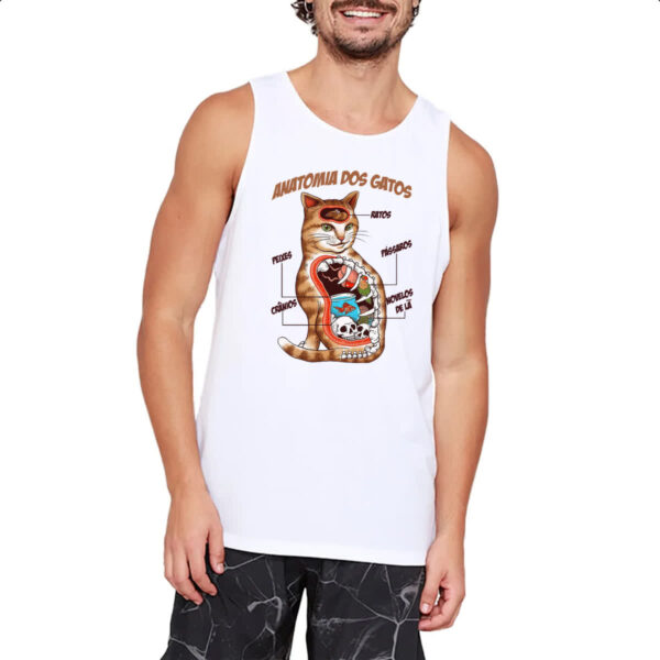Camiseta Regata Anatomia dos gatos - Imagem 2