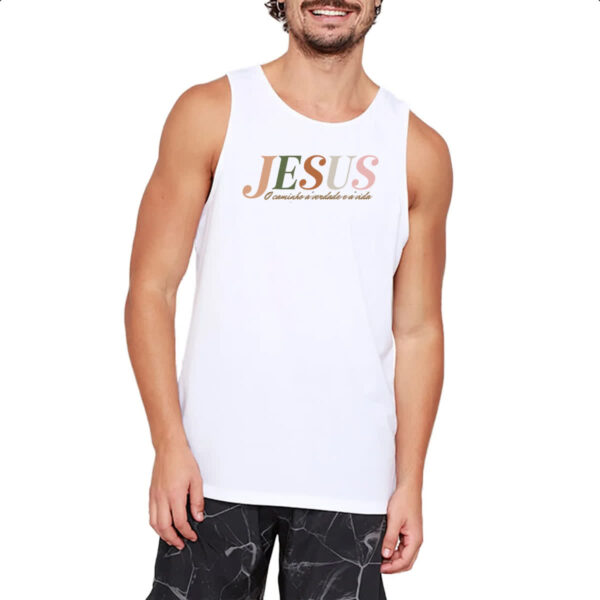 Camiseta Regata Jesus o caminho e a verdade - Imagem 2