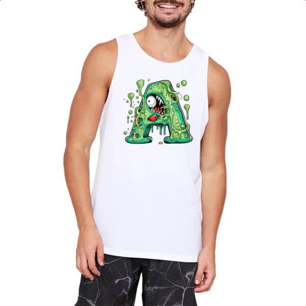 Camiseta Regata Zumbi Alfabeto Letra A - Imagem 2