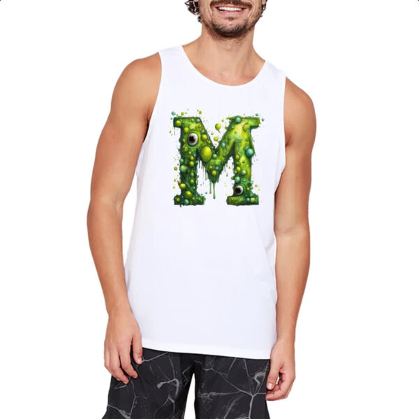 Camiseta Regata Zumbi Alfabeto Letra M - Imagem 2