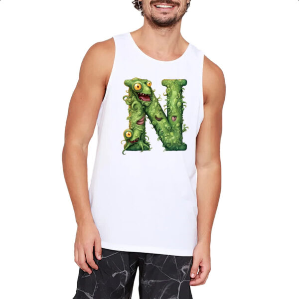 Camiseta Regata Zumbi Alfabeto Letra N - Imagem 2