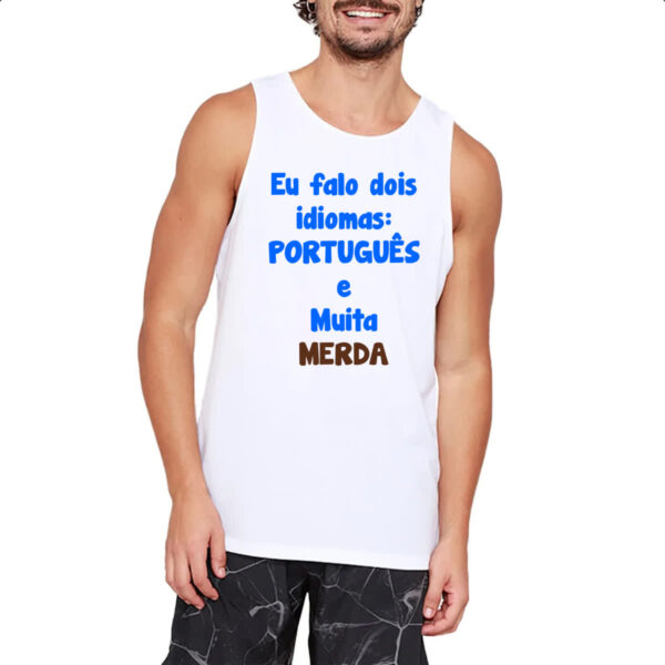 Camiseta Regata Falo dois idiomas - Imagem 2