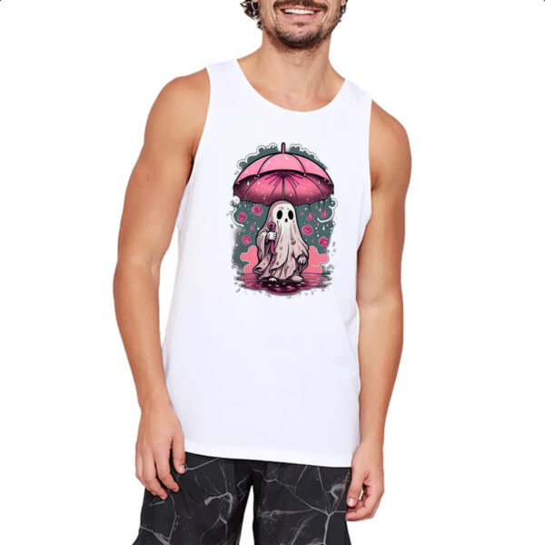 Camiseta Regata Fantasma chuva de rosas - Imagem 2