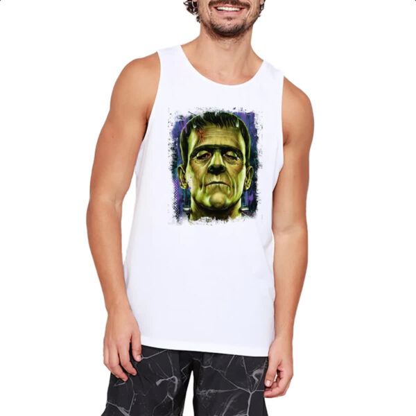 Camiseta Regata Frankenstein Pintura Colorida - Imagem 2