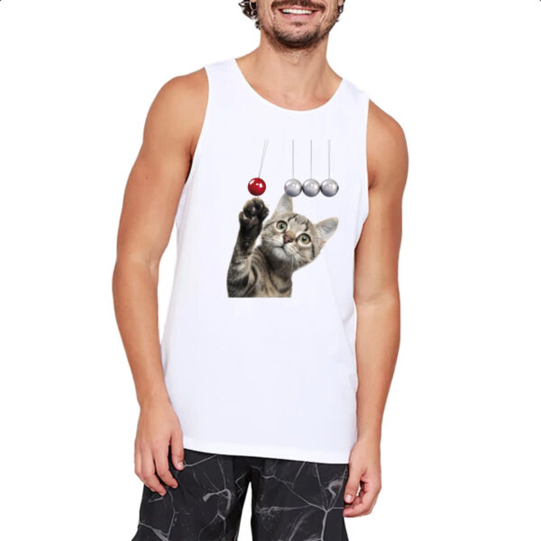 Camiseta Regata Gatinho brincando com pendulo - Imagem 2