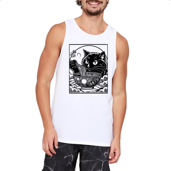 Camiseta Regata Gato comendo lamen - Imagem 2