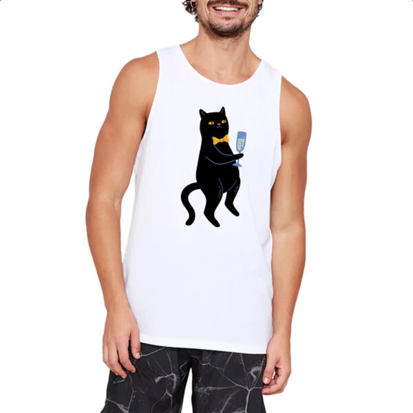 Camiseta Regata Gato drink de peixe - Imagem 2