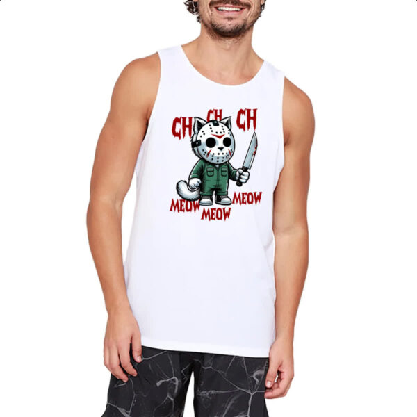 Camiseta Regata Gato Halloween Sexta Feira 13 - Imagem 2