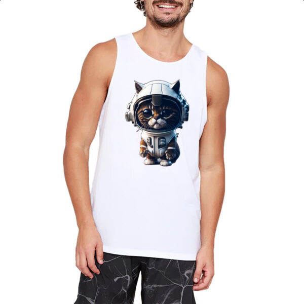 Camiseta Regata Gato filhote fofinho astronauta - Imagem 2