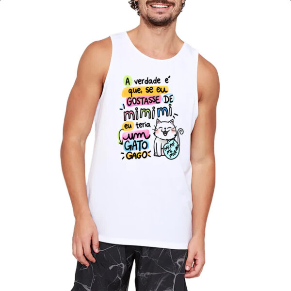 Camiseta Regata Gato mi mi mi - Imagem 2