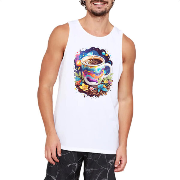 Camiseta Regata Xicara de cafe na galaxia - Imagem 2