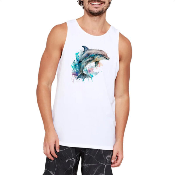 Camiseta Regata Golphinho aquarela 01 - Imagem 2