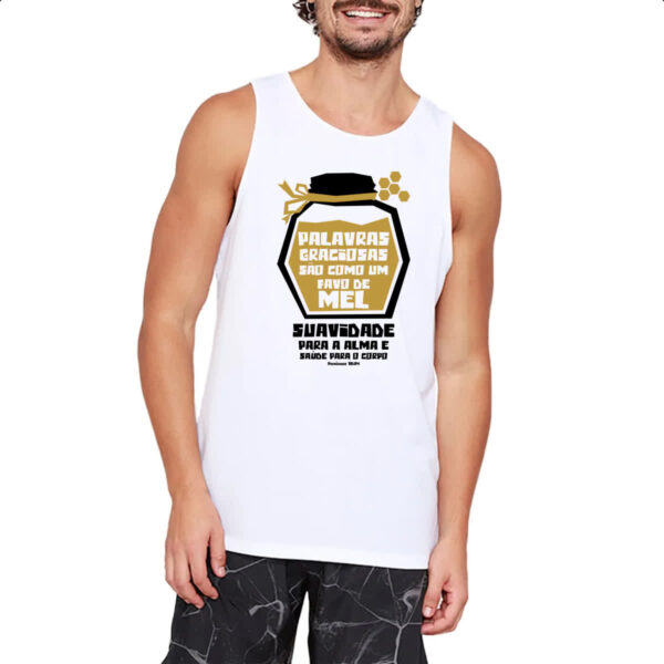 Camiseta Regata Gospel Proverbios 16.24 - Imagem 2