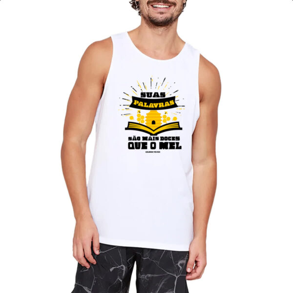 Camiseta Regata Gospel Salmos 119.103 - Imagem 2