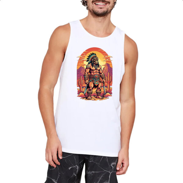Camiseta Regata Guerreiro Skull Indio Americano - Imagem 2