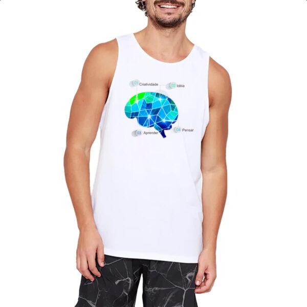 Camiseta Regata Infograficos do cerebro - Imagem 2