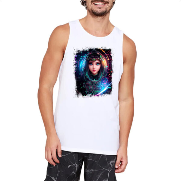 Camiseta Regata Inteligengia Artificial Mulher Holografica - Imagem 2