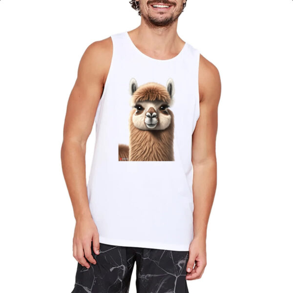 Camiseta Regata Lhama rosto deboche - Imagem 2