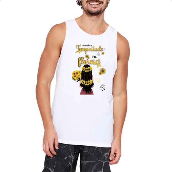 Camiseta Regata Mulher na tempestade floresce - Imagem 2