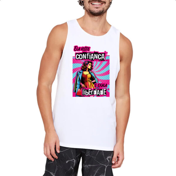 Camiseta Regata Mulher veste e exala - Imagem 2
