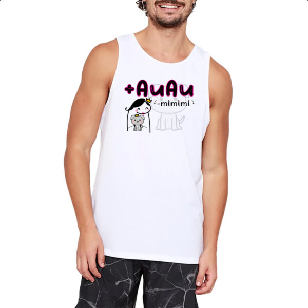 Camiseta Regata Mais au au e menos mimimi - Imagem 2