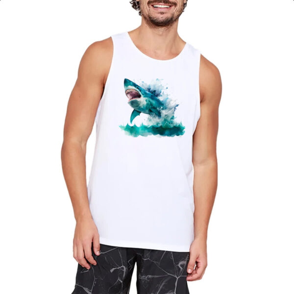 Camiseta Regata Megalodonte aquarela 1 - Imagem 2