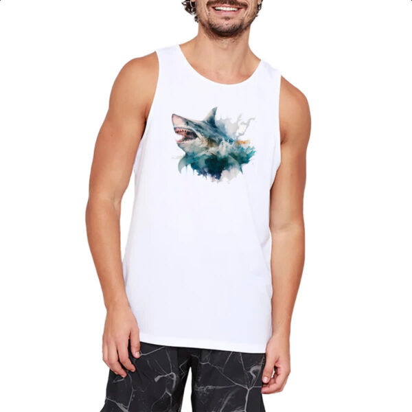 Camiseta Regata Megalodonte aquarela 2 - Imagem 2