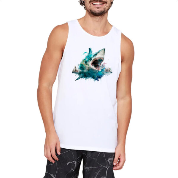Camiseta Regata Megalodonte aquarela 3 - Imagem 2
