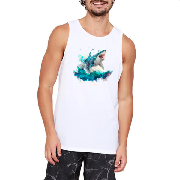 Camiseta Regata Megalodonte aquarela 4 - Imagem 2