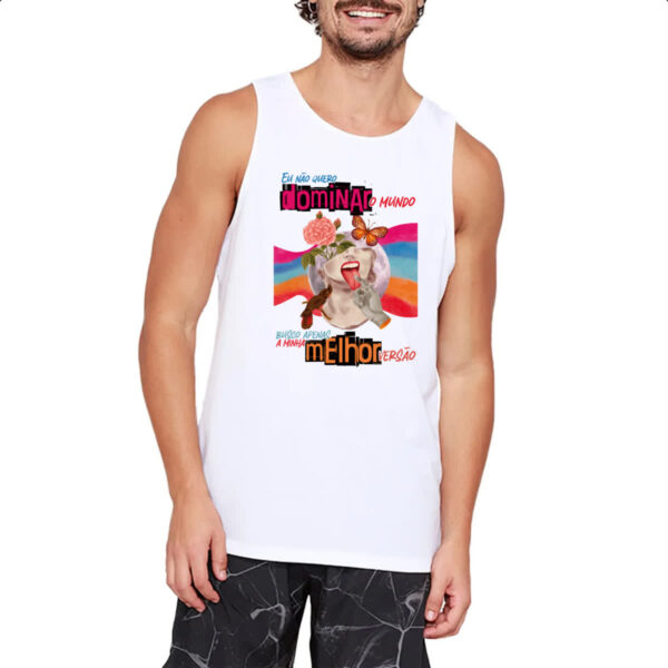 Camiseta Regata Mulher dominar o mundo - Imagem 2