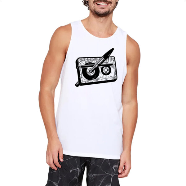 Camiseta Regata Nostalgia Fita K7 e Caneta - Imagem 2