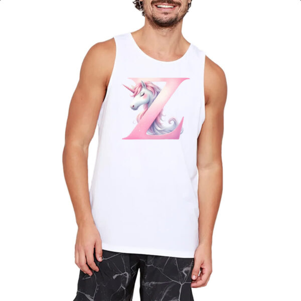 Camiseta Regata Unicornio Alfabeto Letra Z - Imagem 2