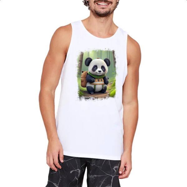 Camiseta Regata Urso panda aventureiro - Imagem 2