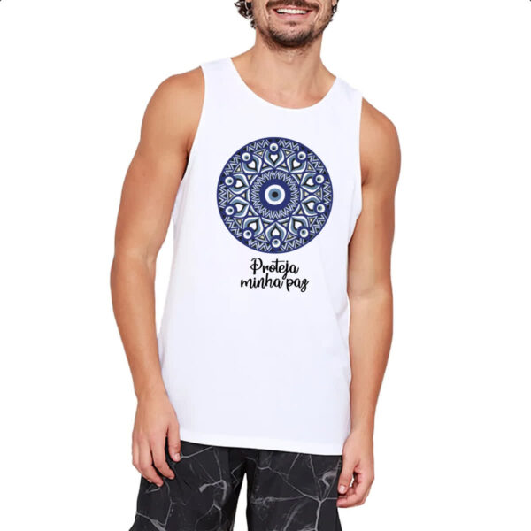 Camiseta Regata Olho grego proteja minha paz - Imagem 2