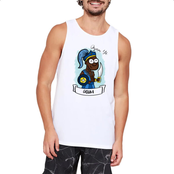 Camiseta Regata Orixas Cartoon Ogum Ie - Image 2