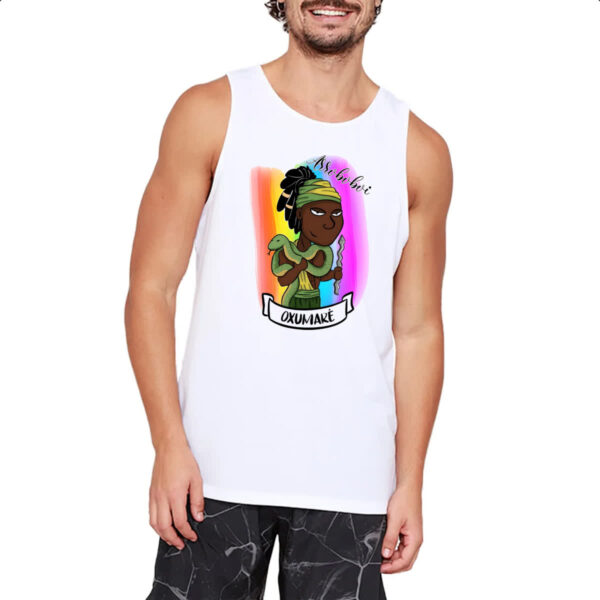 Camiseta Regata Orixas Cartoon Oxumare Arrobohvi - Imagem 2